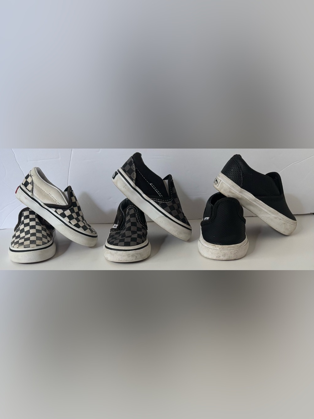 Vans off the wall baby toddler shoe bundle unisex boy girl 3 pairs size 4